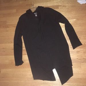 Black long cardigan